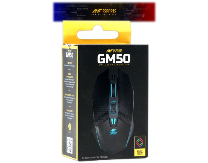 ANT ESPORTS GAMING MOUSE USB GM50 RGB